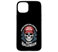 Food Safety Halloween Health Inspector Visit Skull Skeleton Case for iPhone 15 Plus