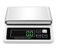 Food Scale 15KG 0.1G Accuracy Digital Kitchen Scale Stainless Steel Rechargeable High Weight Capacity IP67 Waterproof Electric Counting Scale 33LB, USB Charging Cable Included