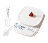 Food Scale - Kitchen Scales | Food Weighing Scale | Waterproof Smart Portion Tracker | Lcd Display Weigher | Portable Nutritional Analyzer | Reusable Digital Weight Grams for Meal Prep