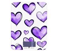 Food Scale Purple Hearts Watercolor Cartoon Accurate Cooking Food Scales Digital Weight for Flour
