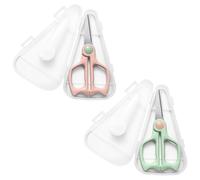Food Scissors, 2Pcs Stainless Steel Shears with 2 Travel Cases Kitchen Cooking Scissors for Cutting Noodles, Meats, Vegetables, Pizza