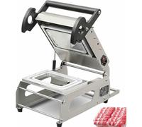 Food Sealing Packing Machine, Manual Sandwich Tray Heat Sealer, Takeaway Box Sealing Machine for Vegetable Fruit Meat Fish, 260/320 mm Film