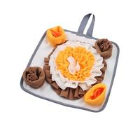 Food Search Mat - 30 x 30 x 3 cm Fleece , Sensory Thinking Game Activation, Natural Food Exploration Stimulation, Slow Feed Absorption Support, Small Animal Enclosure Environment