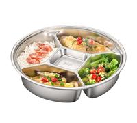 Food Separator - 960ml Multipurpose Tray Divided Tableware Sturdy Metal Base | Aesthetics Elegant Versatile Convenient Transportation Party Cinema Home Life Leisure Entertainment Fu