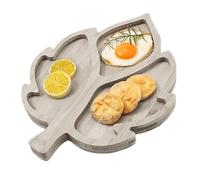 Food Serving Tray, Leaf-Shaped Cheese Board, 14.57 x 11.02 x 0.47inches, Wooden Charcuterie Platter, Rustic Holiday Design, sturdy Handcrafted Finish, for Snacks, Appetizers, Bread
