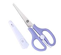 Food Shears, Kids Scissors Stainless Steel with Plastic Cover for Toddler Training Preschool Use Purple