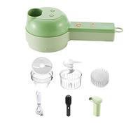 Food Slicer And Chopper 4 In 1 Handheld Electric Vegetable Cutter Set Food Processor With Cleaning Brush Easy Use Chopper Vegetable Cutter Manual Electric