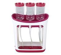 Food Squeeze Station for Babies: Easy-to-Use, Safe Infant Food Maker with 3 Dispensers and 10 Storage Bags for Convenient Semi-Solid Transitioning - Ideal Fruit Puree Squeezing Kit