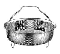 Food Steamer Basket, Stainless Steel Steamer Basket Mesh Strainer with Handle for Steaming Vegetables, Rice, Eggs, Fruits, Seafood, Corn, Fish and Potatoes