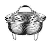 Food Steamer Basket, Steamer Insert 14 cm, Vegetable Tray with Handle and Base Leg
