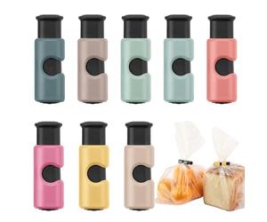 Food Storage Bag Clips - 8X Snack Lock Cinch, 80g Bread Seal Clamp | Freshness Saver Tool, Reusable Kitchen Pouch Closer for Beans Nuts Pastries, Easy Grip Fastener Pantry Organizer Daily Use