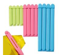 Food Storage Clips for Bags | Multi-coloured Locking Clips, Pack of Twelve Reusable Units, Handy Closure for Kitchen Snacks, Pantry and Potato Bags
