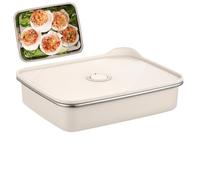 Food Storage Container, Airtight Stainless Steel Canister - Portable Snack Container | for Outdoor Travel School Family Picnic Work Home Daily Camping