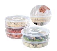 Food Storage Container with Lid and Handle, 12inch Reusable 2 Compartments Pizza Slice Storage Container, Round Pie Carrier Leftover Pizza Keeper for Food Cake Cheesecake Tortilla Pastry