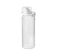 Food Storage Container with Pour Spout and Measuring Cup - Airtight Cereal Rice Dispenser for Kitchen Pantry Organisation - Clear Plastic Dry Goods Bin(Large)
