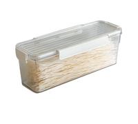 Food Storage Containers with Lids, Multipurpose Noodle Storage Box For Crackers Chips (White Flour 2.25L)