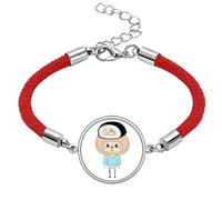 Food Sushi Rice Vegetable Mustard UU Lucky Red String Bracelet Rope Bracelet Handmade