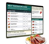 Food Temperature Chart - Chicken Temperature Chart, Magnetic Temperature Chart | Bbq Temp Magnet and Meat Cooking Chart, Grilling Cooking Temperature Guide for Kitchen Helper Cookbook