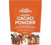 Food Thoughts 100% Organic Cacao Powder (750g) | Natural, Non-Alkalised, Sugar Free & Ethical | Single Origin | Soil Association Certified | High in Iron, Magnesium, Potassium | Vegan | Gluten-Free