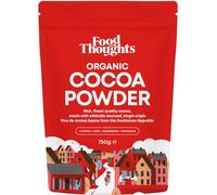 Food Thoughts 100% Organic Cocoa Powder (750g) | Sugar Free & Ethical Cocoa Powder for Baking | Dutch-Processed | Single Origin | Soil Association Certified | Vegan | Gluten, Dairy, GMO & Sugar Free