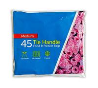 FOOD Tie Handle Resealable Sandwich Freezer Bags (45 x Medium)