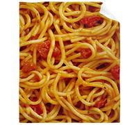 Food Tomato Spaghetti Blanket Cozy Soft Lightweight Flannel Throw Blanket for Bed Sofa Travel All Season Small 50"x40" Kids