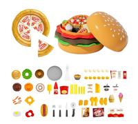 Food Toy Sets for Kitchen - Food Sets for Imitation Game | Large Educational Sensory Burger for Birthday Playroom School Home