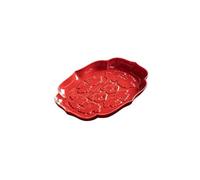 Food Tray Chinese Retro Ceramic Tea Tray Wedding Festive Fruit Snack Table Pastry Serving Trays(C)