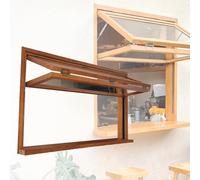 Food Truck Service Outdoor Replacement Windows Vertical Sliding Service Window for Food Truck, Vending Stand, Business Kitchen Use(WxH: 22x24in/56x61cm)