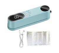 Food Vacuum Sealer - Vacuum Sealer Machine | Mini Bag Sealers, Pre-cut Bags and Accessory Hose Vac Pack Machine Set for keeping Food Fresh Cordless Packaging Tool