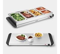 Vonshef Food Warmer 5 Tray - 9.6L Table Top Electric Buffet Server, 400W