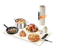 Food Warmer Buffet Server Electric Warming Tray with 4 Hours Timer, 5 Temperature Settings, Waterproof Design for Keeping Food Warm