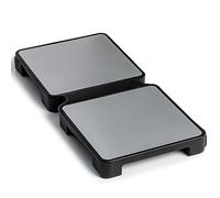 Food Warmer Electric Warming Trays Buffet Style | Two Temperature Adjustable Heated Plates for Stylish Serving in Events, Home Parties, Restaurants | MyHotmat by Homeart (Black- 1 Pack (2 Dish)