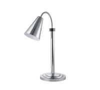 Food Warmer Heater, Buffet Warming Food Lamp, Portable Heating Lamps, French Fry Food Warmer, 360° Rotating Hose, Wrought Iron, Food Holding Station (250W Single Bulb)(Silver)