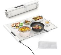 Food Warmer Mat, Fast Heating, Even Heating, Rollable, Adjustable Temperature, Overheat Protection, For Different Tableware, Family Kitchen Dining
