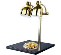 Food Warmer With Heating Lamp And Cutting Board(Gold,Double head)