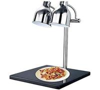 Food Warmer With Heating Lamp And Cutting Board(Silver,Double head)