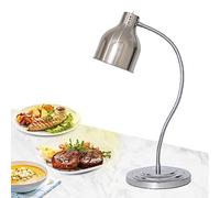 Food Warming Lamp, 500W Double-Head Design, 360° Rotation, Adjustable Height, Free Standing Heating Lamp for Restaurant Kitchen Buffet Warmer