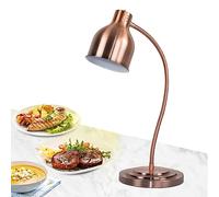 Food Warming Lamp, 500W Double-Head Design, 360° Rotation, Adjustable Height, Free Standing Heating Lamp for Restaurant Kitchen Buffet Warmer