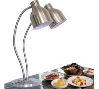 Food warming lamp Food Warmer Double Head Food Warmer Lamp, Kitchen Heat Lamp Food Warmer, Commercial Food Buffet Warmer Lamp, Restaurant Food Service, 250W Bulbs, Portable Heat Lamp (Color
