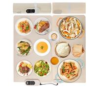 Food Warming Mat,Large Electric Food Warmer with 8 Temperature Settings,Portable Warming Tray with 20 Timers,Foldable Hot Plate for Parties,Dinner & Holiday Gatherings (25.6" x 22.8")