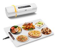 Food Warming Mat, Portable Food Warming Tray,3 Temperature Settings and 1-4 Hours Timer Silicone Food Warmer for Home Buffets Restaurants House Parties 23.6x15 inch