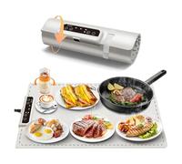 Food Warming Mat - Rollable&Portable Electric Warming Tray, Electric Food Warmer with 3 Temperature Settings, Timer Function and Safety Lock,Silicone Food Warmer, Ideal Warming Trays for Buffets