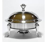 Food Warming Tray - Stainless Steel Buffet Server with Glass Plate, Hot Pot Set for Catering and Events, Electric Food Heater