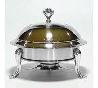 Food Warming Tray - Stainless Steel Buffet Server with Glass Plate, Ideal for Catering and Hot Pot Set