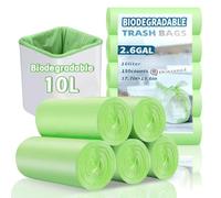 Food Waste Bags 10L 150 Counts, Compostable Bin Bags Liner, Heavy Duty Small Kitchen Bin Liners Trash Can Bin Liners for Kitchen Office Bathroom