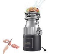 Food Waste Disposer, 560W Garbage Disposal Unit with Air Switch, 1200ML Capacity, 3400 RPM, Turbo Boosting, 4-Stage Stainless Steel Grinding, Quiet & Easy to Install