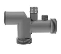 Food Waste Disposer Connector Plastic Drain Pipe Fitting Replacement | Anti Backwater Bend Head, Threaded Outer Diameter, for Garbage Disposal Unit and Kitchen Sink Drain