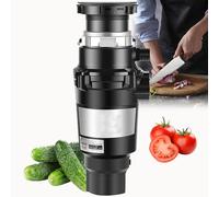 Food Waste Disposer - Stainless Steel Kitchen Garbage Grinder/Shredder System for Sink with Air Switch - Efficient Household Waste Management Solution