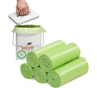 Food Waste Small Bin Bags: 3-6 Litre Compostable Caddy Bin Liners 120 Count Biodegradable Green Can Liner Compost Pedal Rubbish Bag for Kitchen Bathroom Toilet Office